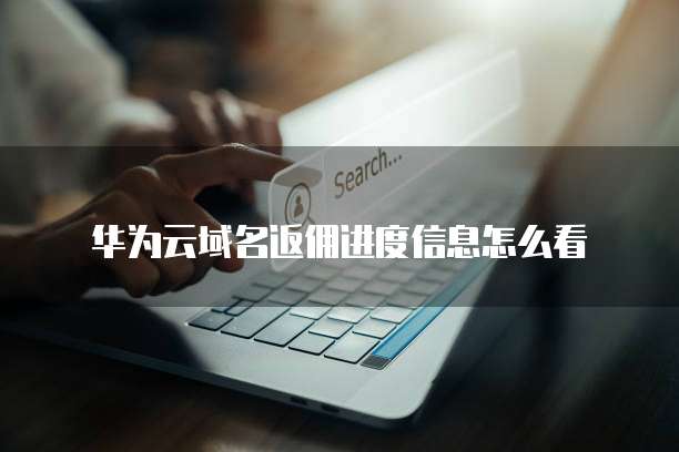 华为云域名返佣进度信息怎么看