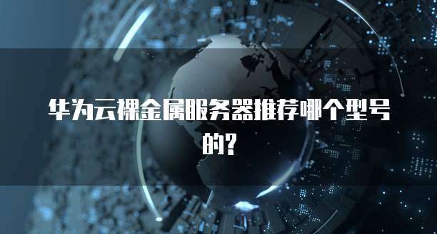 华为云裸金属服务器推荐哪个型号的?