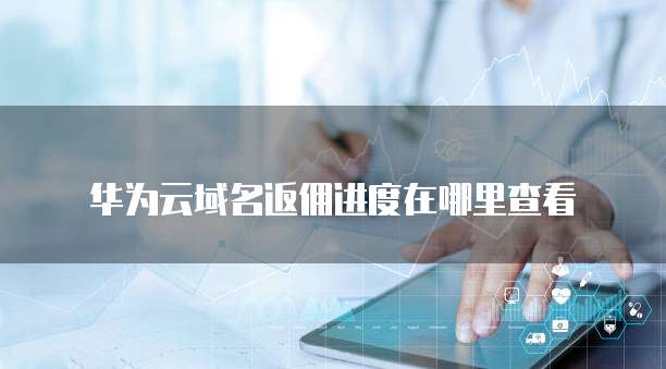 华为云域名返佣进度在哪里查看