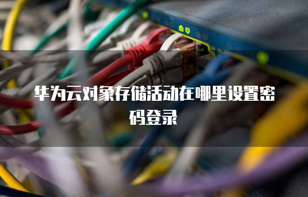 华为云对象存储活动在哪里设置密码登录