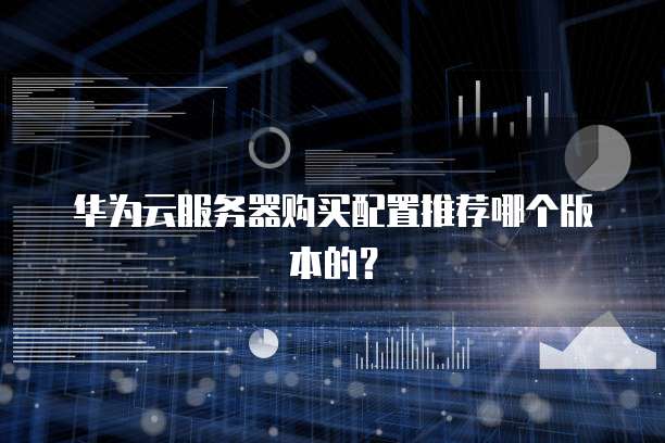 华为云服务器购买配置推荐哪个版本的?
