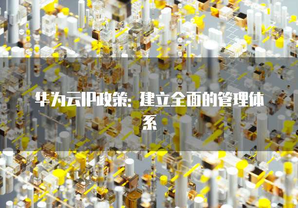 华为云IP政策: 建立全面的管理体系