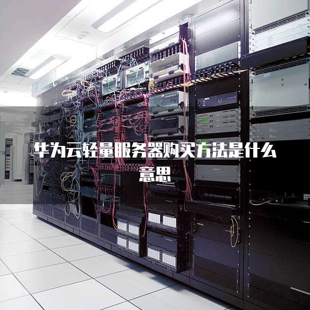华为云轻量服务器购买方法是什么意思