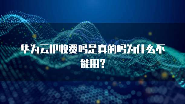 华为云IP收费吗是真的吗为什么不能用?
