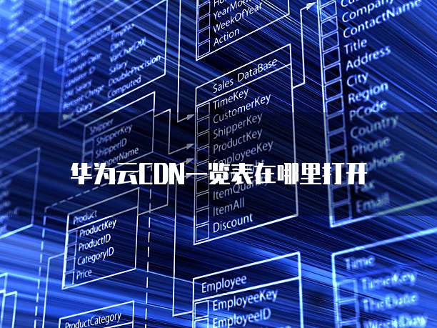 华为云CDN一览表在哪里打开