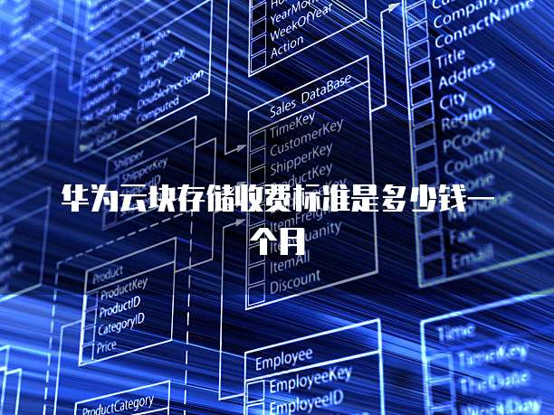 华为云块存储收费标准是多少钱一个月