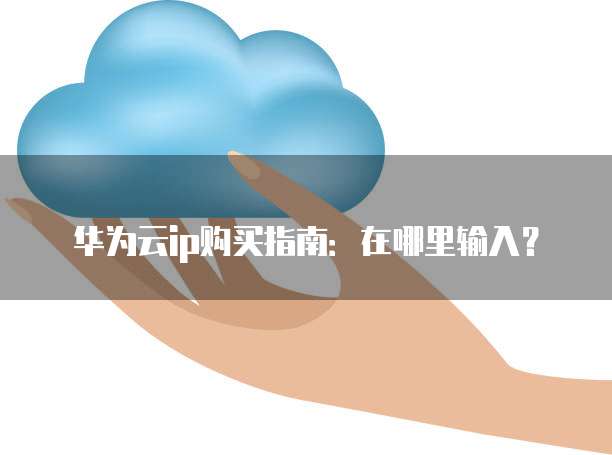 华为云ip购买指南：在哪里输入？