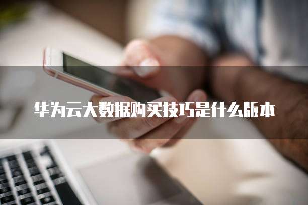 华为云大数据购买技巧是什么版本