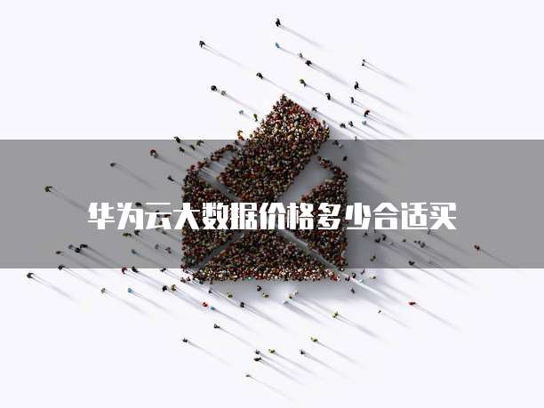 华为云大数据价格多少合适买