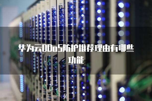 华为云DDoS防护推荐理由有哪些功能