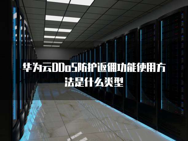 华为云DDoS防护返佣功能使用方法是什么类型