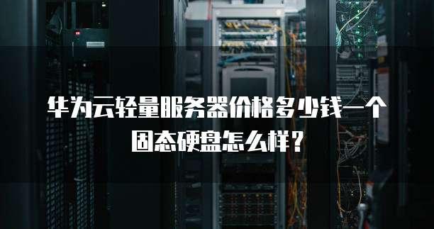 华为云轻量服务器价格多少钱一个固态硬盘怎么样?