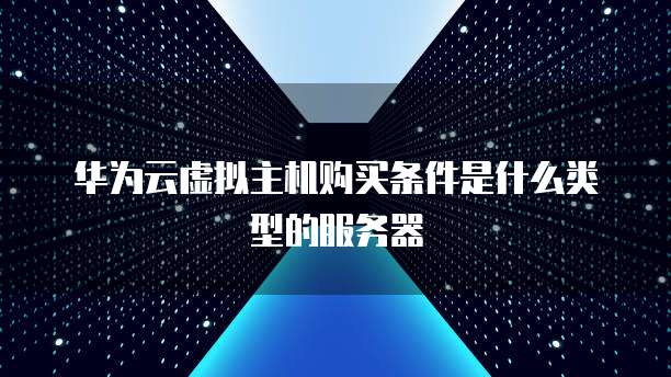 华为云虚拟主机购买条件是什么类型的服务器