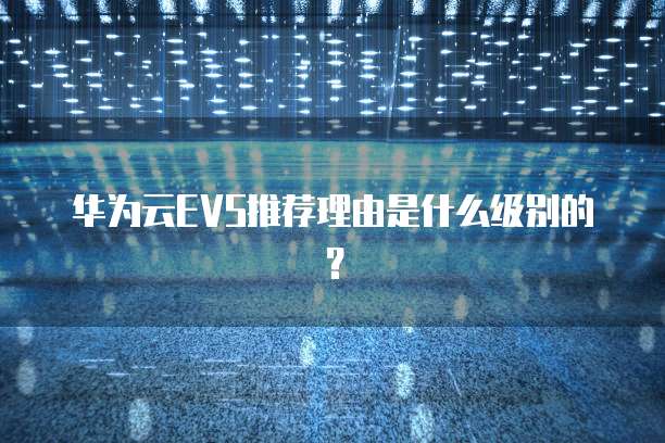 华为云EVS推荐理由是什么级别的?