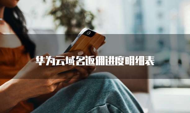华为云域名返佣进度明细表
