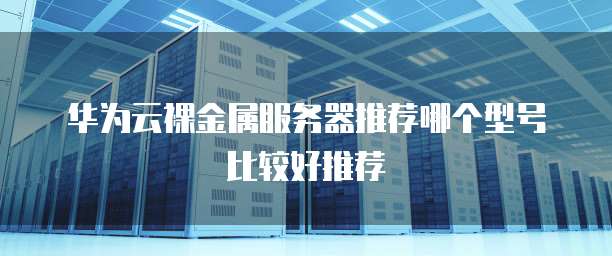 华为云裸金属服务器推荐哪个型号比较好推荐