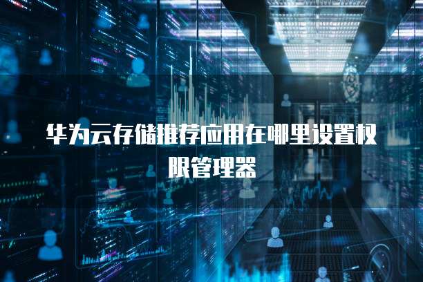 华为云存储推荐应用在哪里设置权限管理器