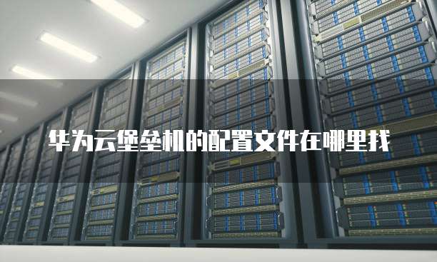 华为云堡垒机的配置文件在哪里找