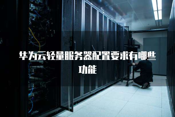 华为云轻量服务器配置要求有哪些功能