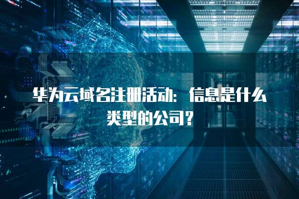华为云域名注册活动:信息是什么类型的公司?