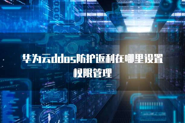 华为云ddos防护返利在哪里设置权限管理