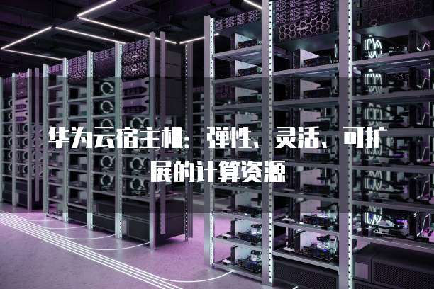 华为云宿主机:弹性、灵活、可扩展的计算资源