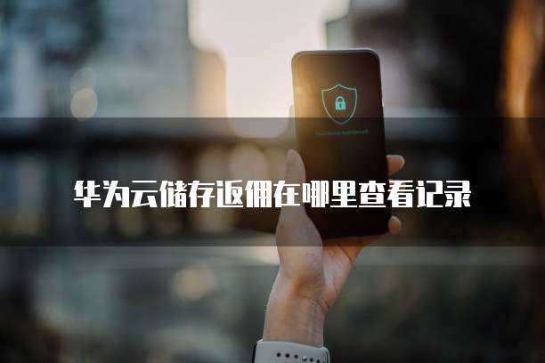 华为云储存返佣在哪里查看记录