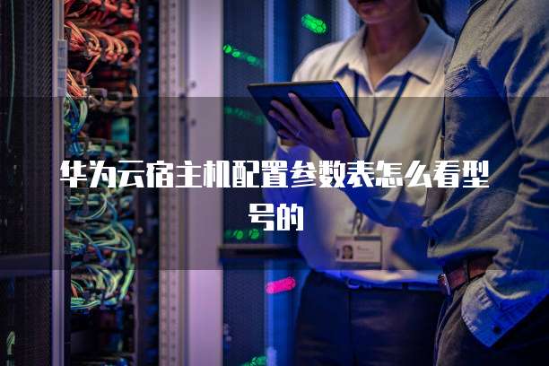 华为云宿主机配置参数表怎么看型号的