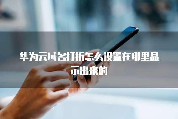华为云域名打折怎么设置在哪里显示出来的