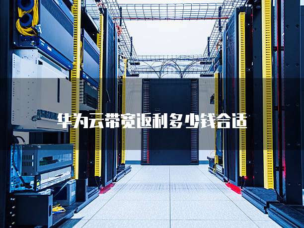 华为云带宽返利多少钱合适