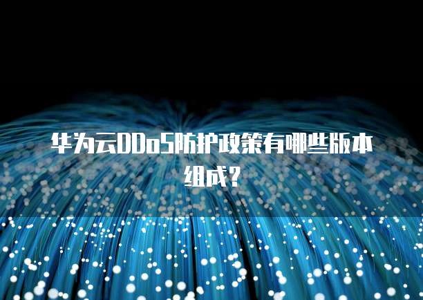 华为云DDoS防护政策有哪些版本组成?