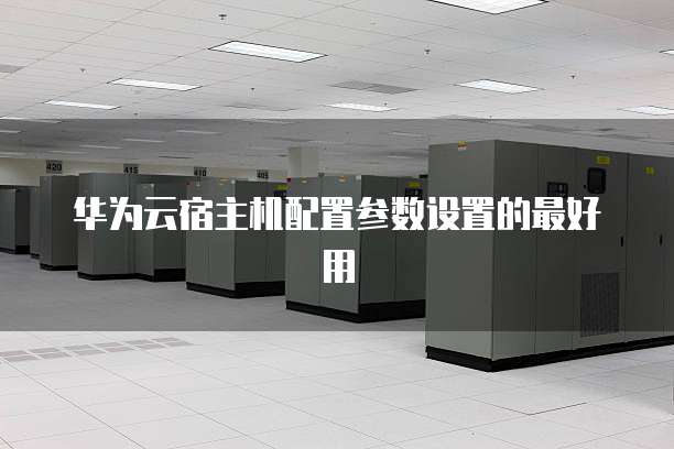 华为云宿主机配置参数设置的最好用