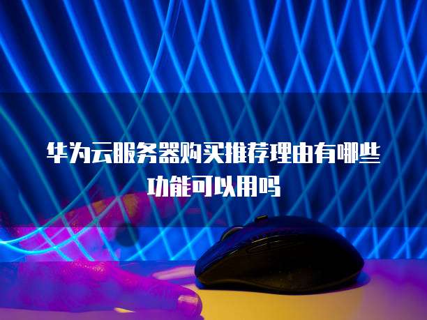 华为云服务器购买推荐理由有哪些功能可以用吗