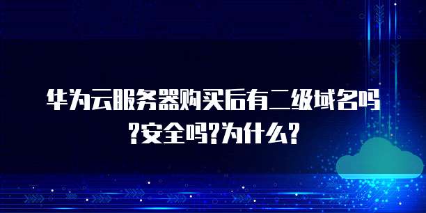 华为云服务器购买后有二级域名吗?安全吗?为什么?