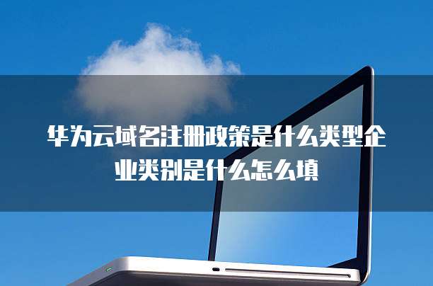 华为云域名注册政策是什么类型企业类别是什么怎么填