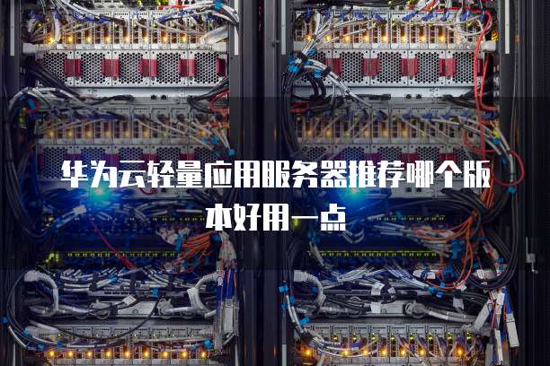 华为云轻量应用服务器推荐哪个版本好用一点