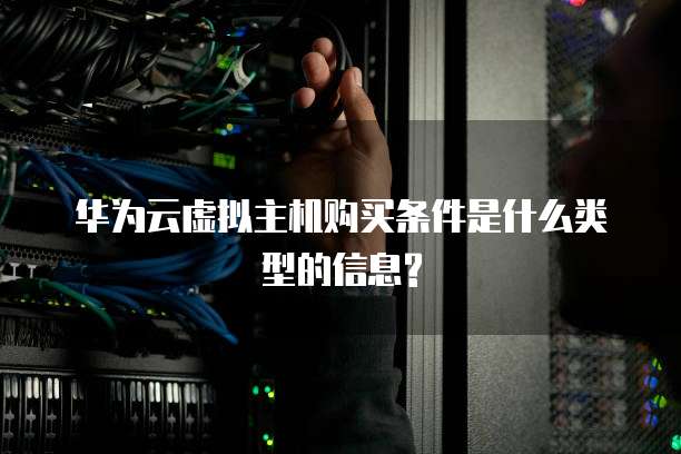 华为云虚拟主机购买条件是什么类型的信息?