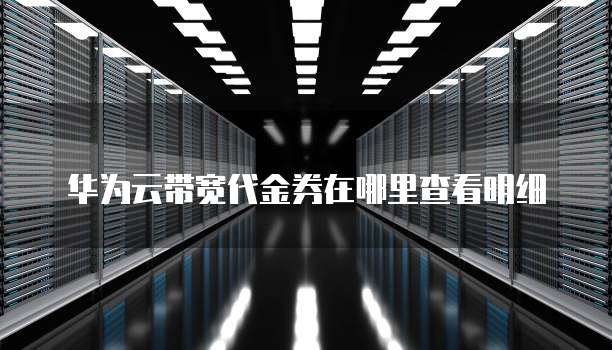 华为云带宽代金券在哪里查看明细