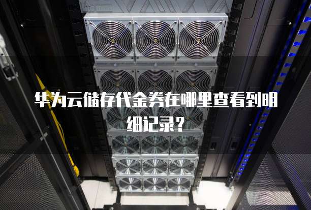 华为云储存代金券在哪里查看到明细记录？
