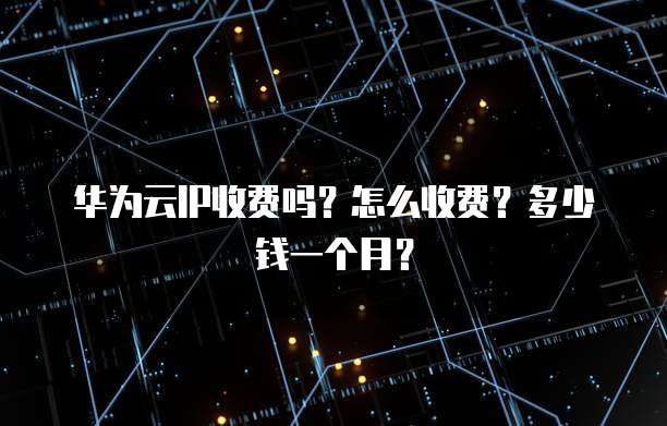 华为云IP收费吗?怎么收费?多少钱一个月?