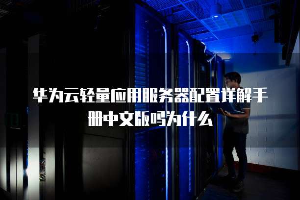 华为云轻量应用服务器配置详解手册中文版吗为什么