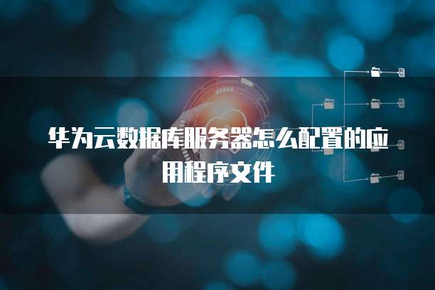 华为云数据库服务器怎么配置的应用程序文件