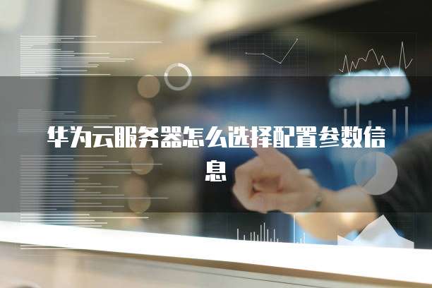 华为云服务器怎么选择配置参数信息