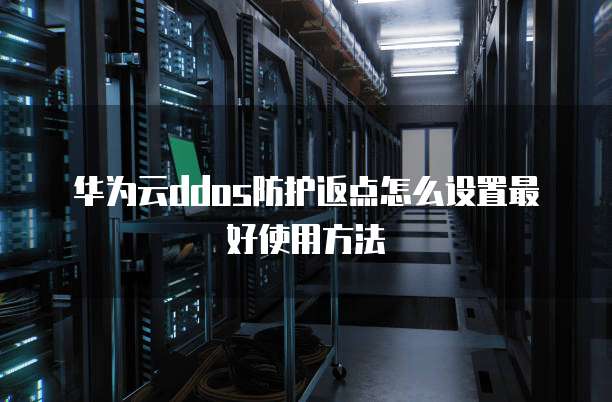 华为云ddos防护返点怎么设置最好使用方法