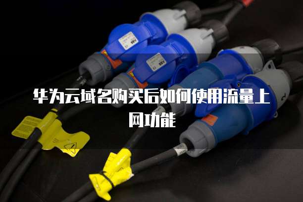 华为云域名购买后如何使用流量上网功能