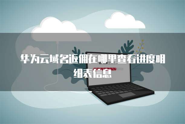华为云域名返佣在哪里查看进度明细表信息