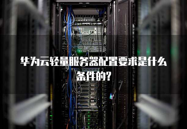 华为云轻量服务器配置要求是什么条件的?