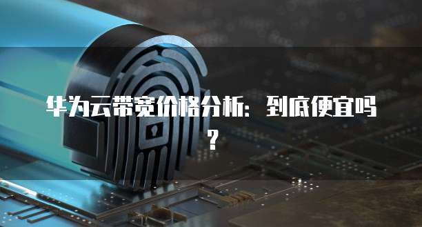 华为云带宽价格分析:到底便宜吗?