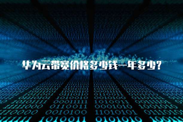 华为云带宽价格多少钱一年多少?