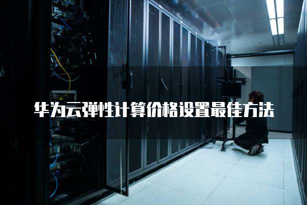 华为云弹性计算价格设置最佳方法